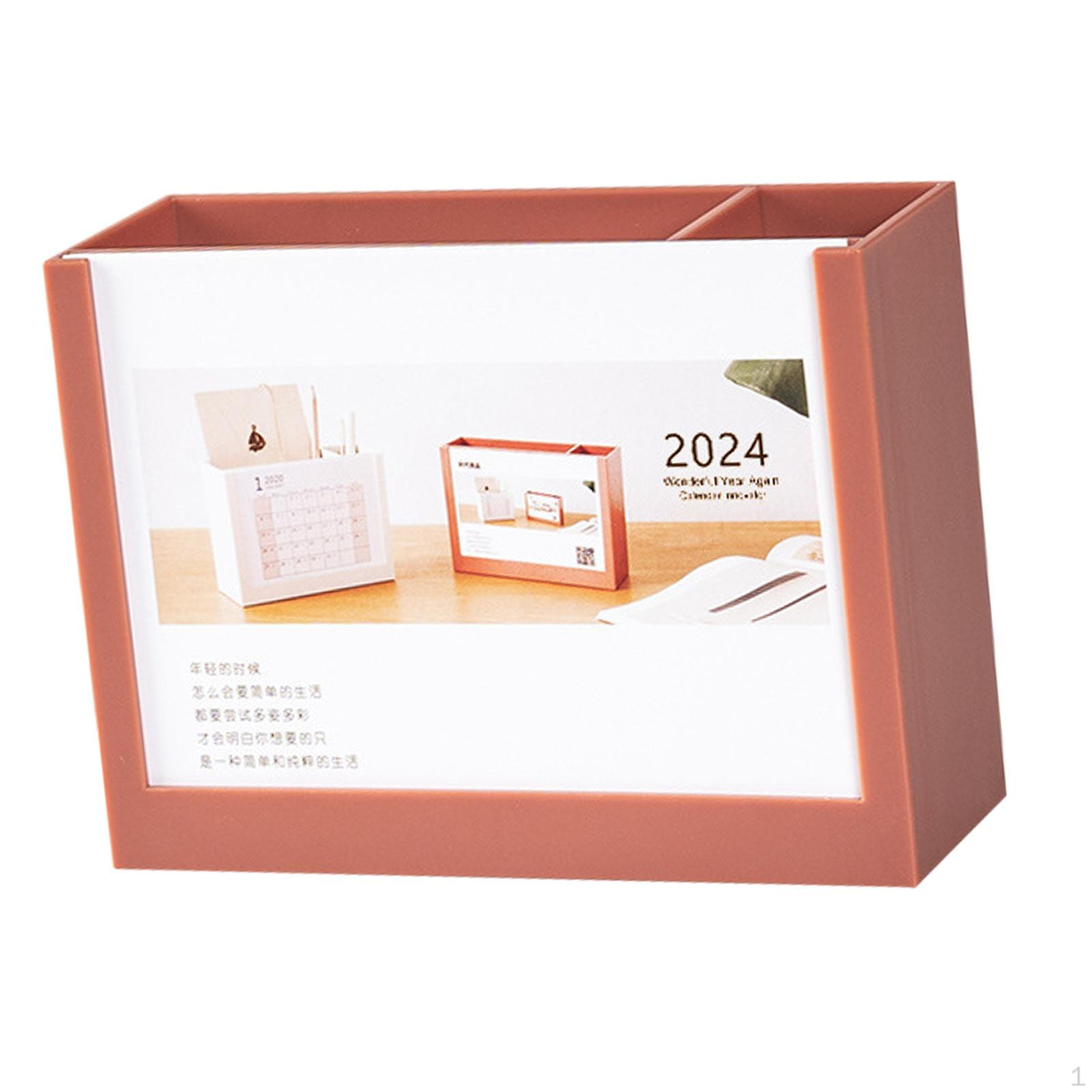 

Настольный календарь на 12 месяцев с аксессуарами для держателей для ручек Персональный ежедневник для красный