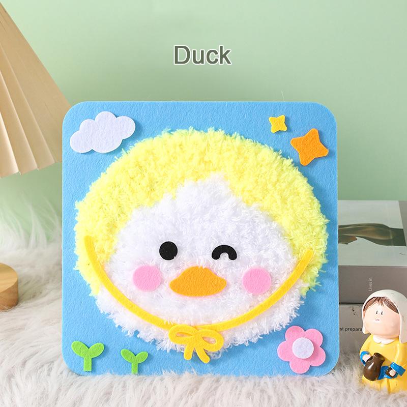 DIY Cartoon Tier Stickerei Puppen Kits Spaß Vliesstoff Einfädeln Nähbretter Kinder Kinder Handgemachte Bastelarbeiten Spielzeug Geschenke