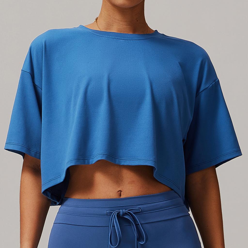 Outdoor Dance Sports Short-sleeved Yoga Fitness Top Loose Sports T-shirt