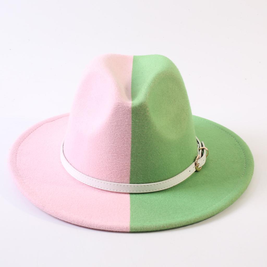 Popular European and American Classic Double-color Wide-brimmed Top Hat Men's and Women's Fashion OL Style Cowboy Hat Jazz Hat