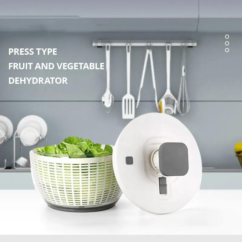 Press Type Vegetable Dehydrator Fruit Dryer Household Large Capacity Dehydrator Kitchen Accessories Drain Salad Basket Gadgets