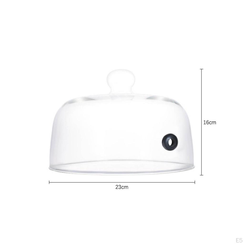 Borosilicate Glass Cloche with Hole Heat-Resistant Smoke-Infusing Dome
