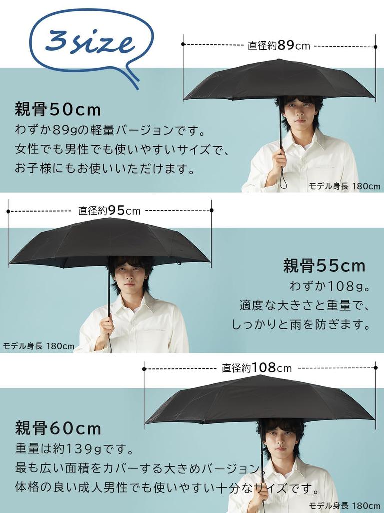 KIZAWA Folding Lightest Carbon 6 Check 60cm Ultra 365 Days a Mini Perfect for Rainy Season Umbrella, Fiber, Ribs, 89g-139g, Men's/Women's Pattern,