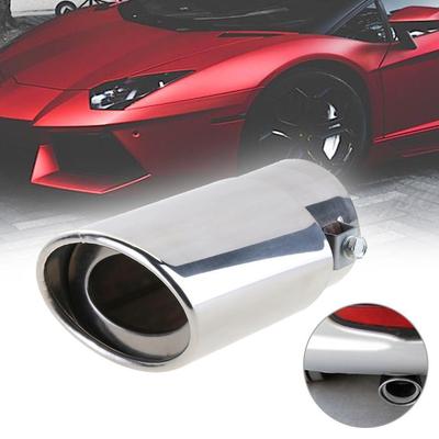 Universal Exhaust Pipe Tail Throat Stainless Steel Exhaust Tail Muffler Chrome Round Car Mufflers Exhaust Tail Car Accessories