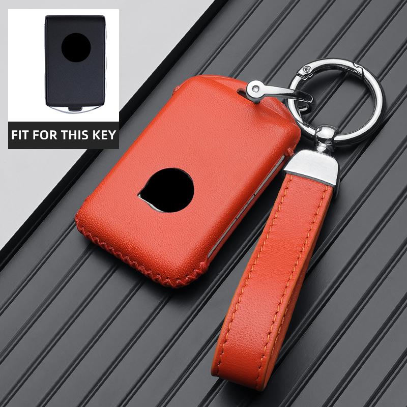 Leather Car Key Case Remote Cover Shell Chain Protector Holder Fob For Volvo New B60 B5 V90 XC90 V6 T8 S60 B4 S90 XC40 XC60 2025