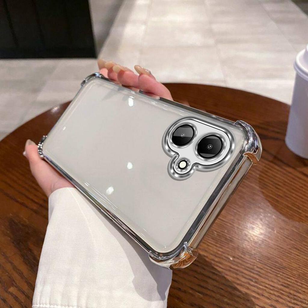 Hülle für TECNO SPARK Go 2 Galvanisierte Farbkante Klare Handyhülle Abdeckung