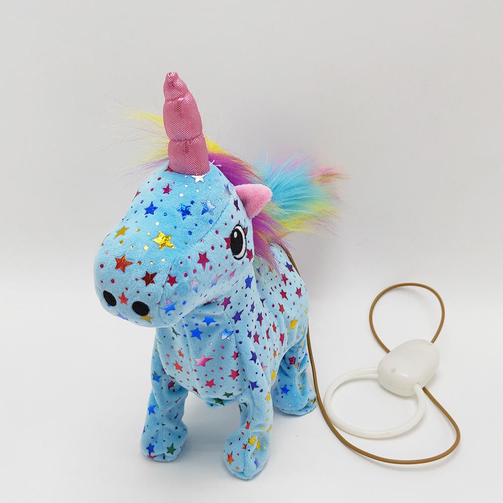 35cm Electric Walking Unicorn Plush Funny Toy Talking Toy Unicorn Singing Music Stuffed Toy for Children Kids Gift