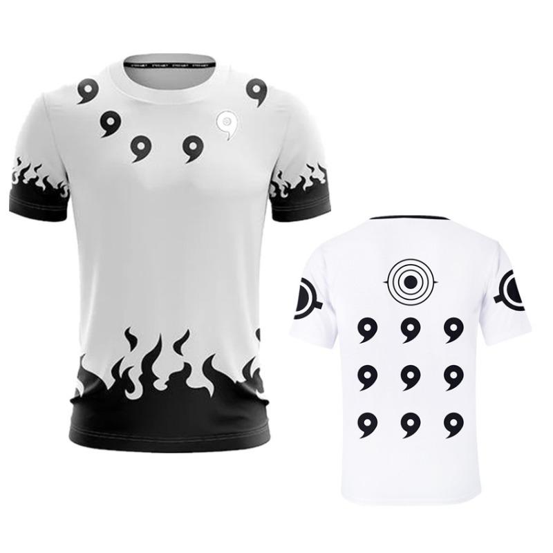 Hot Selling New Popular Japanese Anime Naruto Casual Short Sleeved T-shirt with Fashionable 3D Digital Printing
