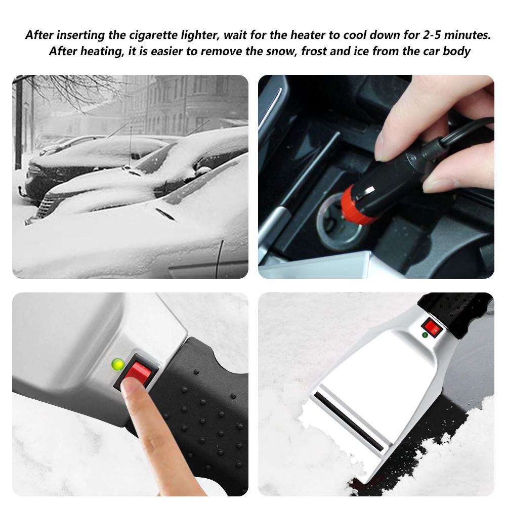 Buy 12V Car Heated Shovel Brush,Winter Windshield Electric Scraper