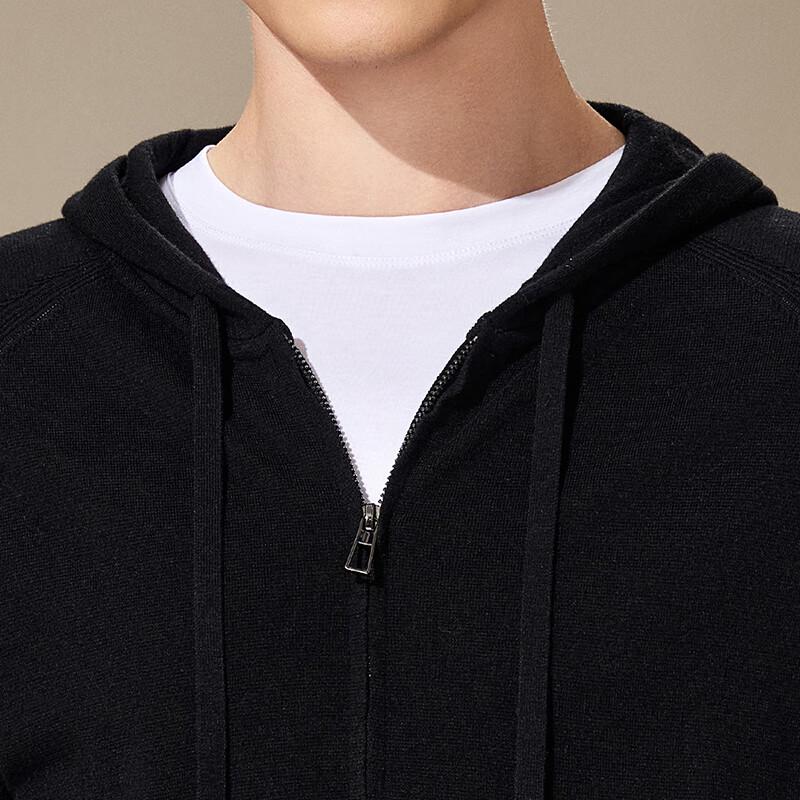 Antaonio Herren Kapuzen-Reißverschluss Strickjacke