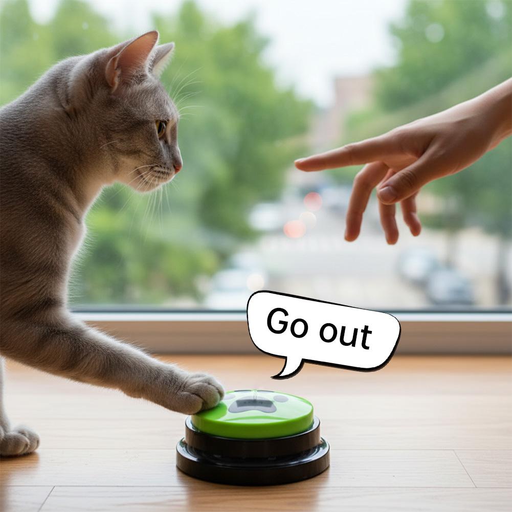 5colors Dog Cat Communication Buttons Voice Recording Button for Pet Training Buzzer 30 Second Record Playback Interactive Pet T
