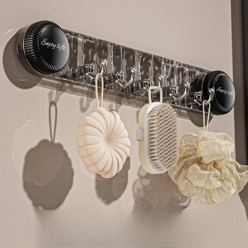 Corrugated Suction Cup Five-row Hooks for Household Use No Need for DrillingWall-free Strong Suction Hooks