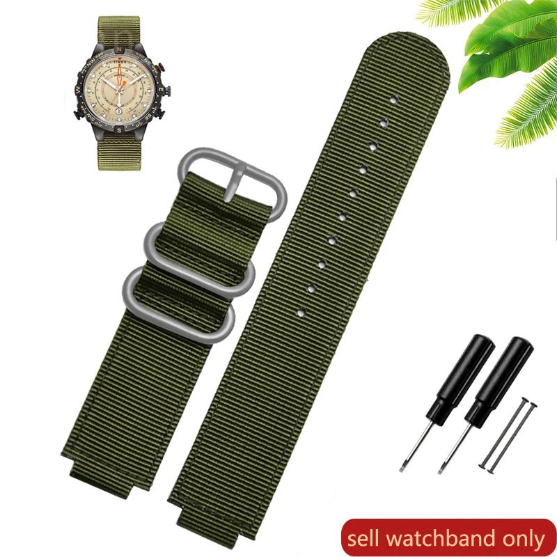 

Нейлоновый ремешок для наручных часов Timex Tide Compass T2N721 T2N720 TW2T6300 с винтовым штифтом и инструментами Ремешок для часов 16mm
