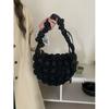 IELGY All-Match One-Shoulder Underarm Korean Version Down Padded Jacket Bag Casual Cross-Body Folded Cloud Bag