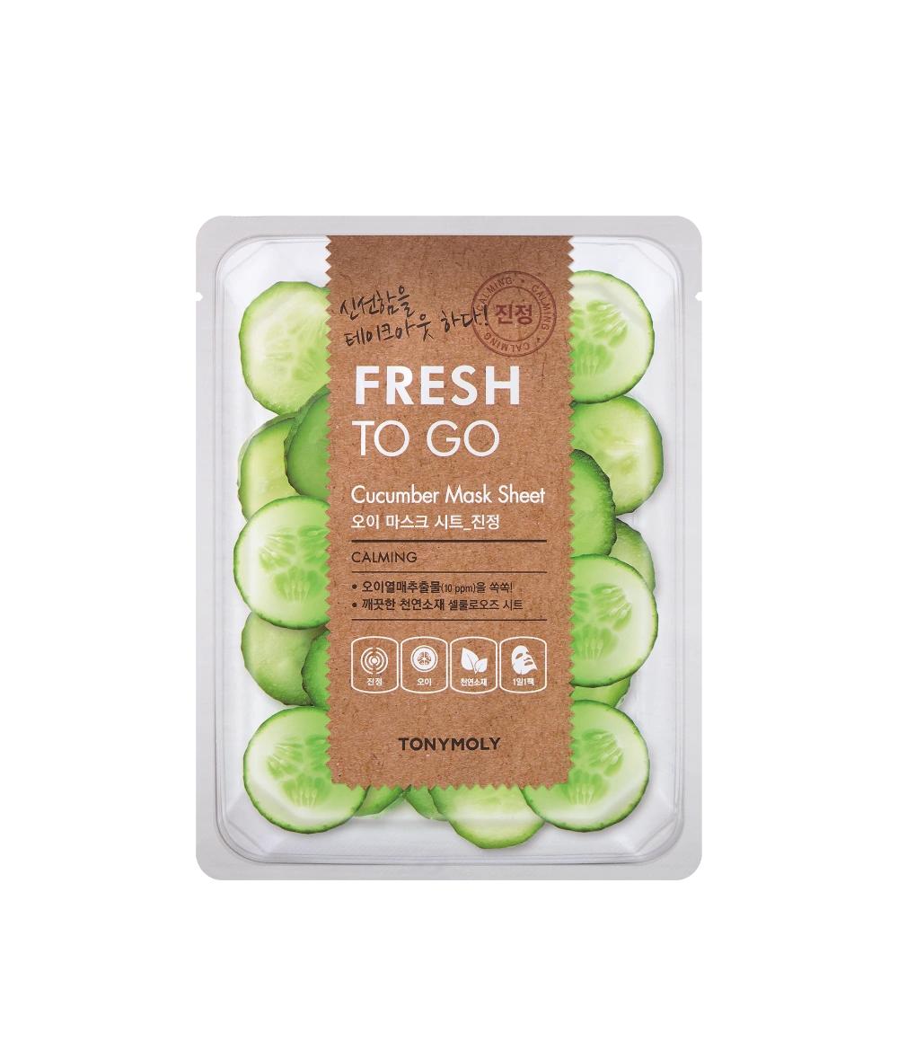 

Tonymoly Маска-лист для лица Fresh To Go с огурцом 20 г × 20 шт. 20g 20pcs