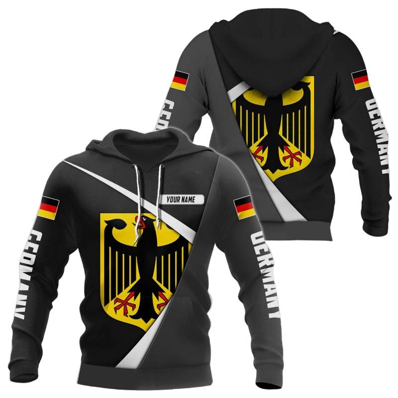 German Camouflage 3D Printed Hoodie Free Custom Name Men Pullover Autumn Fashion Sweatshirt Flag Pattern Loose Tops