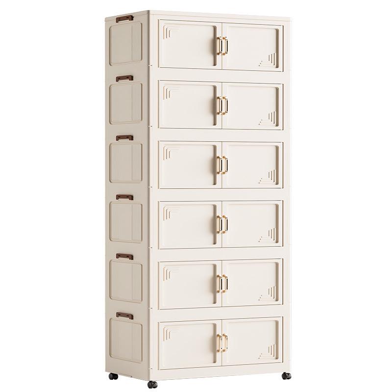 Foldable Multi-Layer Storage Cabinet for Bedroom and Living Room
