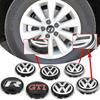 4Pcs Car Wheel Hub Center Caps Badge Emblem Set for Volkswagen VW Golf Polo Passat CC Touran - 55mm 56mm 65mm 70mm Rim Cover Acc zd0