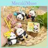 Fluffy Charming Panda Keychain Fun Zoo Character Keyring Colorful Resin Design Material