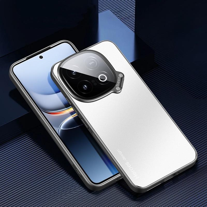 For VIVO IQOO Z10 Turbo Pro Case Metal Lens Camera Holder Cover for IQOO Z10 Turbo (pro) Shockproof Matte Invisible Bracket Case