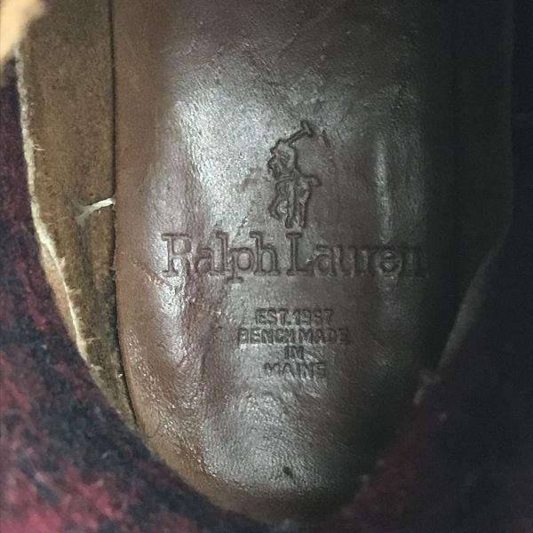 Ralph Lauren Leder Schnürstiefel Braun Größe 23.5-24.5 Vibram Sohle Vintage(GEBRAUCHT)