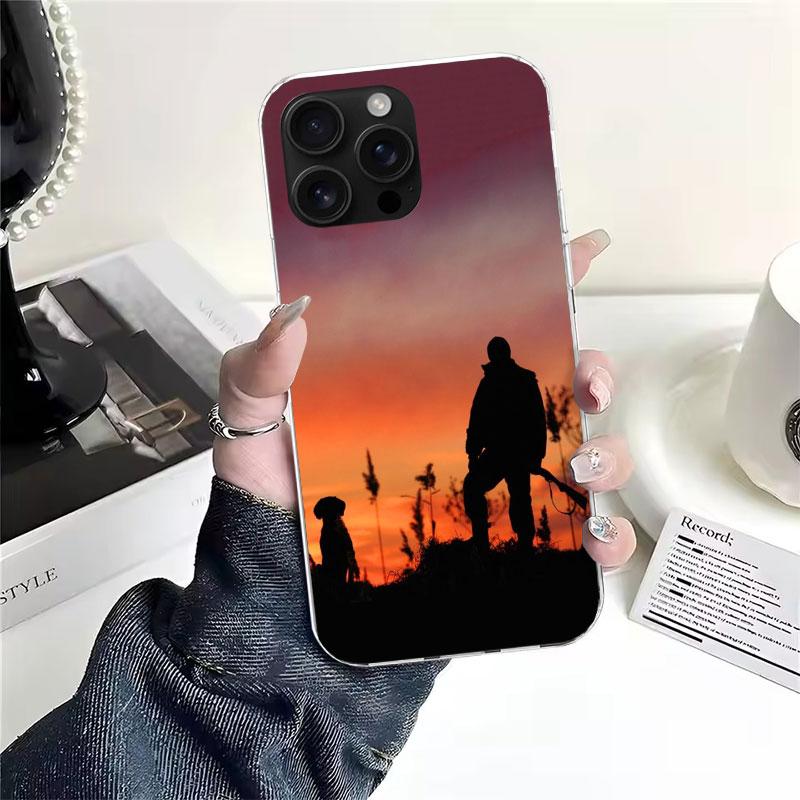 Hunter Hund Jakt Mjukt Telefonfodral För IPhone 11 17 Air 16E 16 Pro Max 15 + 14 Plus 13 Mini 12 Apple 7 SE 8 Fundas Coque 11 17 A