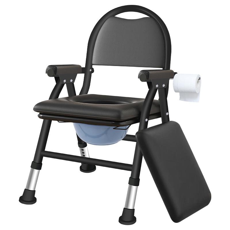 Portable Foldable Toilet Chair for Elderly – Mobile, Home Use Stool