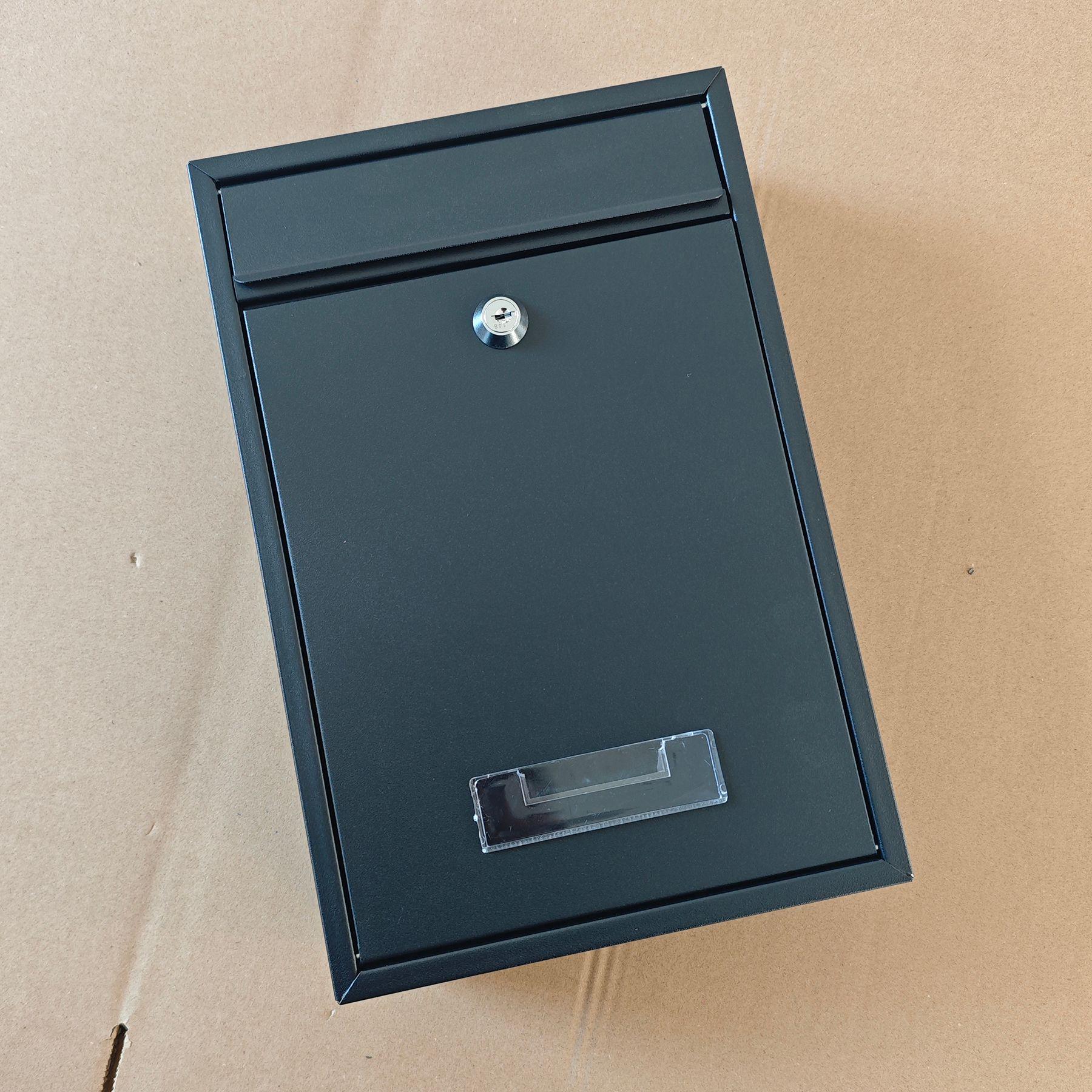 Outdoor Secure Wall-Mounted Mailbox with Key Lock - Metal Drop and Suggestion Box 2807