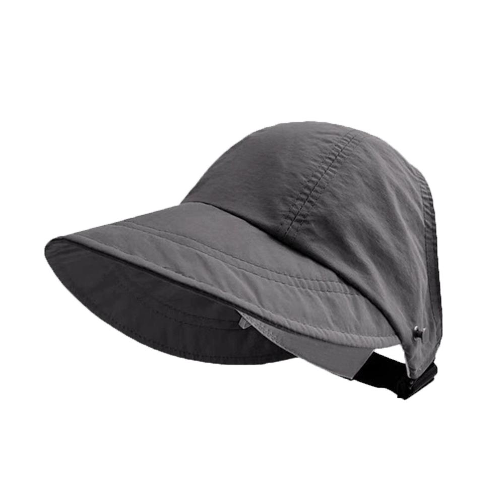 

Fashion Empty Top Wide Brim Sun Hat For Women Anti UV Sun Shading Hat Women Leisure Adjustable Outdoor Beach Cap Fisherman Hat сірий