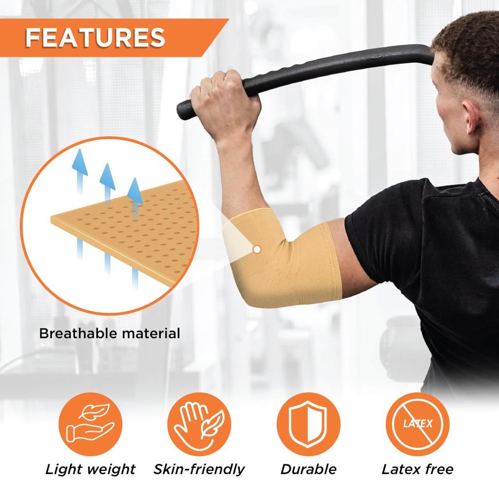 Vissco Elbow Support, Pain Relief Belt for Elbow Joint Pain, Sport Injuries, Tennis Elbow, Joint Sprain for Men & Women for Gym, Sleeves for Cric