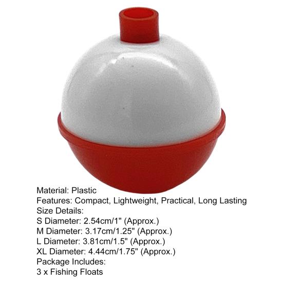 3pcs Fishing Floats High Stability Easy Installation Compact Size Wear-resistant Vivid Color Increase