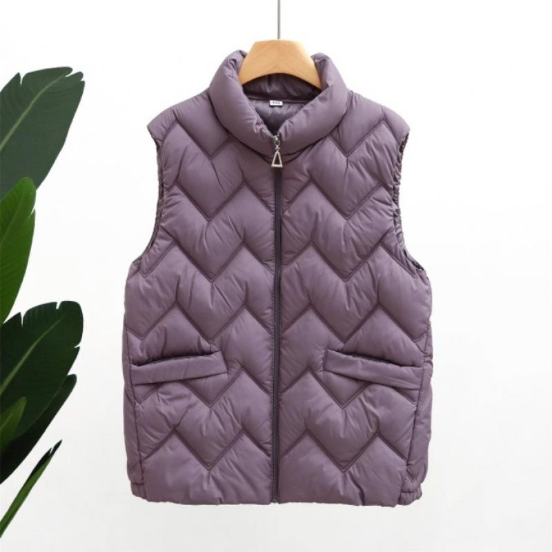 Weste Damen Herbst und Winter Mode Mutter Weste Jacke lockere und leichte Daunen Baumwollweste Weste Weste warme Baumwolljacke Top