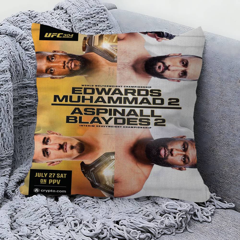 U-Ultimate Fighting Championship UFC Polštář Dárek Dekorace do domácnosti a kanceláře Polštář do ložnice, na pohovku, do auta Potah na polštář