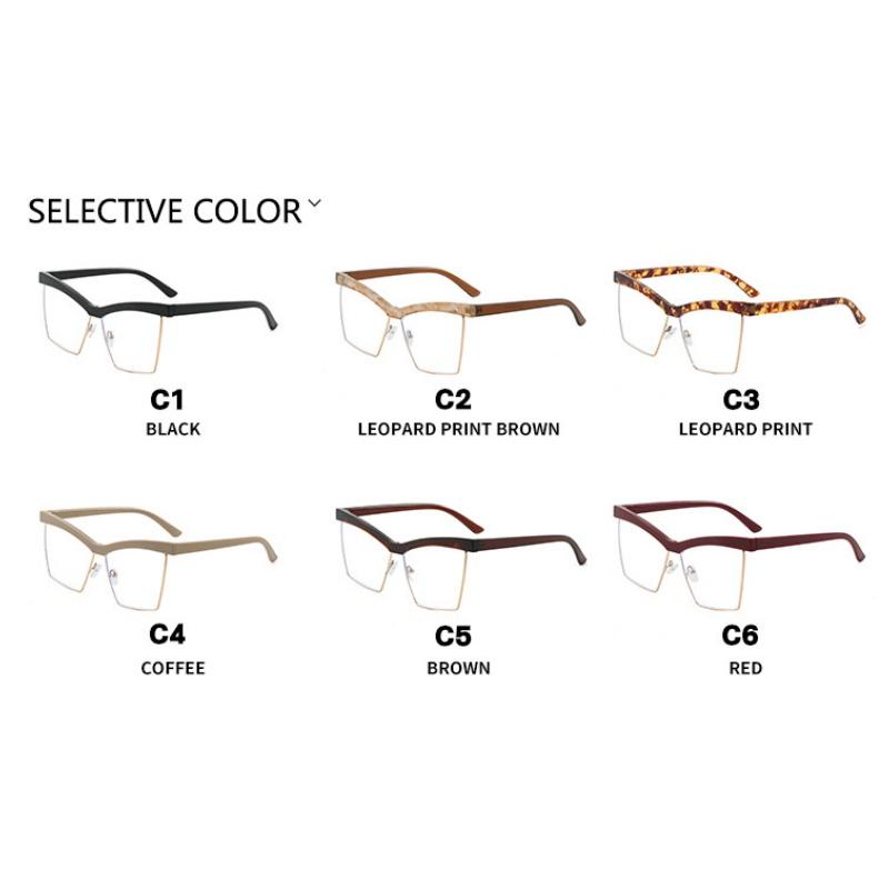 Women's glasses, cat's eye large-frame square glasses.