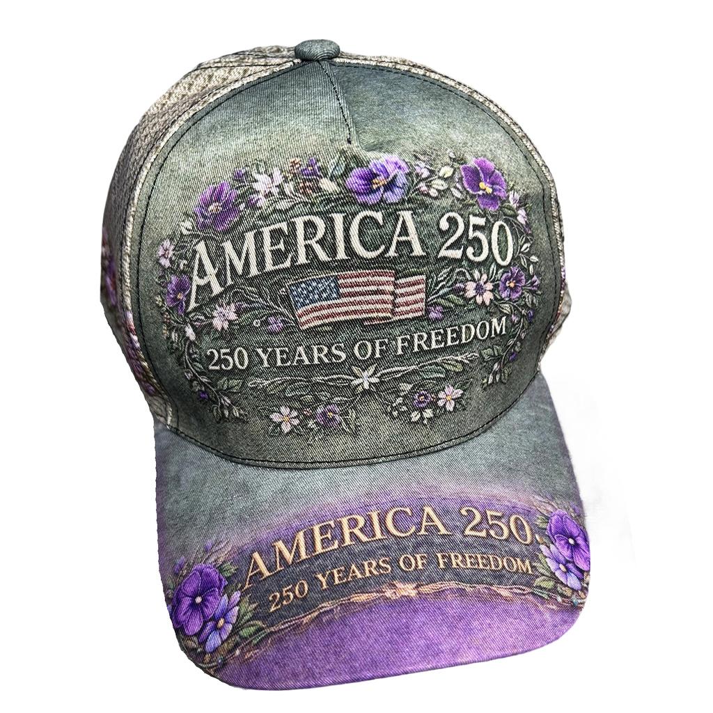 Men's And Women's American Anniversary Commemorative Digital Print Baseball Cap For Adults With Retro Elements