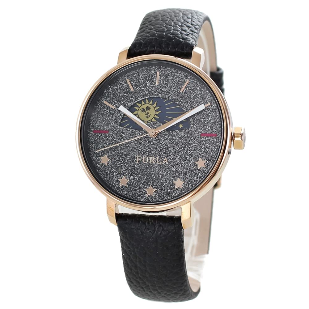 FURLA Black Leather Watch R4251118501 Watch [FURLA] Women s [Item]