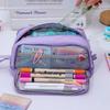 Large Capacity Students Pencil Pouch Multi-layer Pen Storage Bag Practical Pencil Case  Students