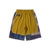 Li Ning Badfive Basketball Series Loose Letter Elastic Waist Basketball Shorts Men Shorts Yellow AAPP343-2