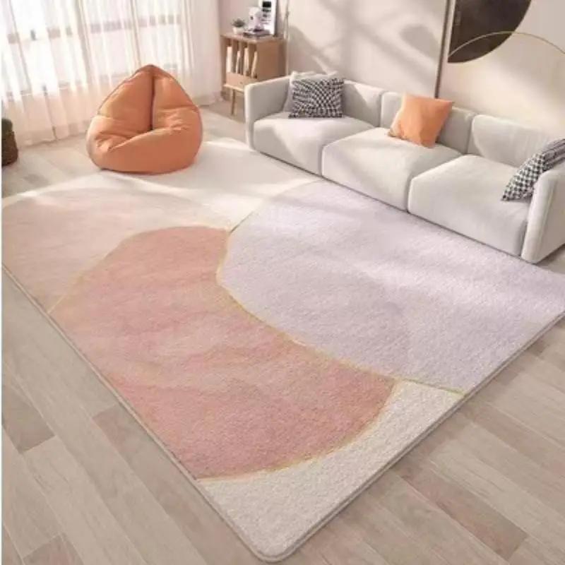 Morandi Light Luxury Premium Living Room Carpet Home Bedroom Non-Slip Machine Washable Carpet