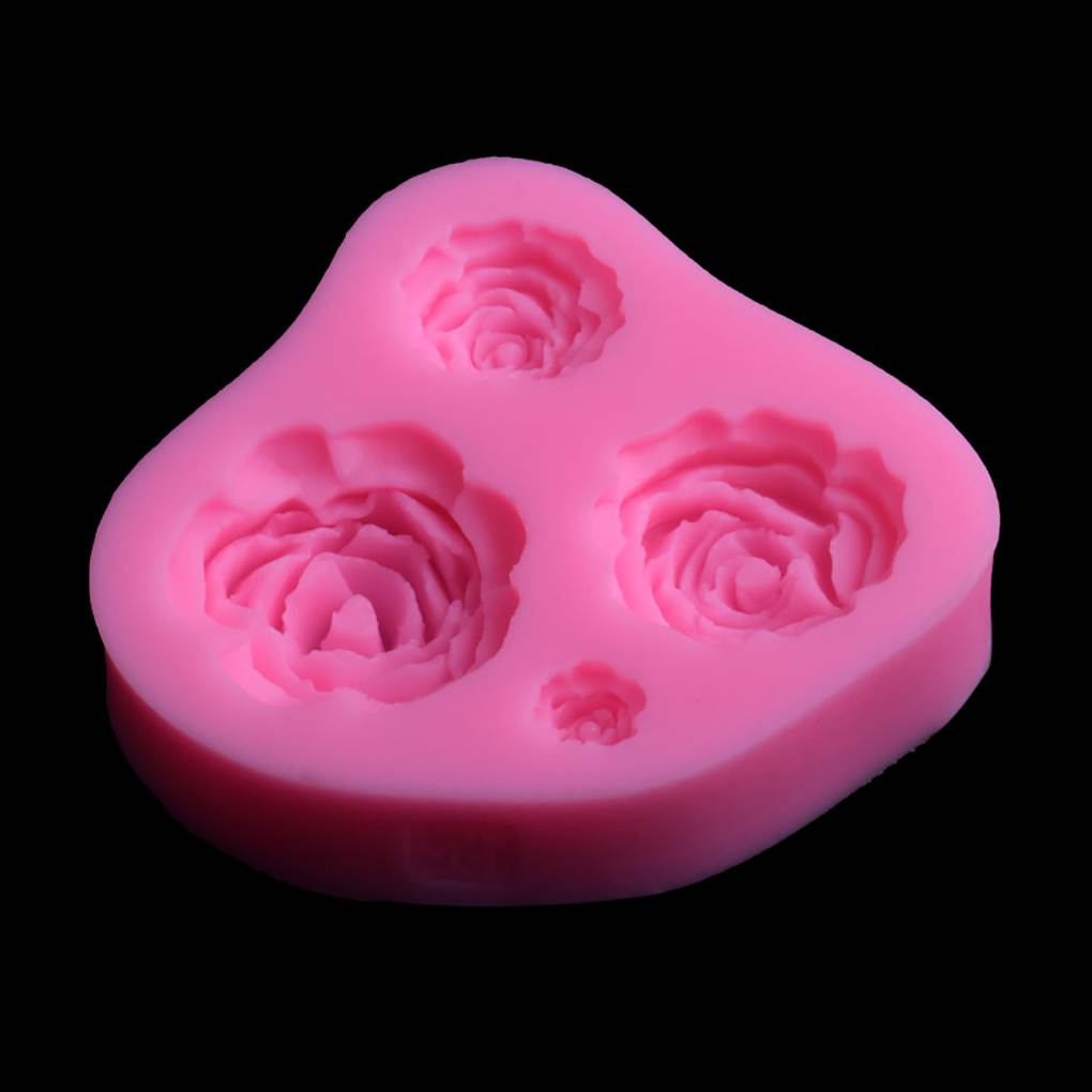Rose Flower Sugarcraft Cupcake Kitchen Cake Mould Soap Candy Chocolate Baking Tools