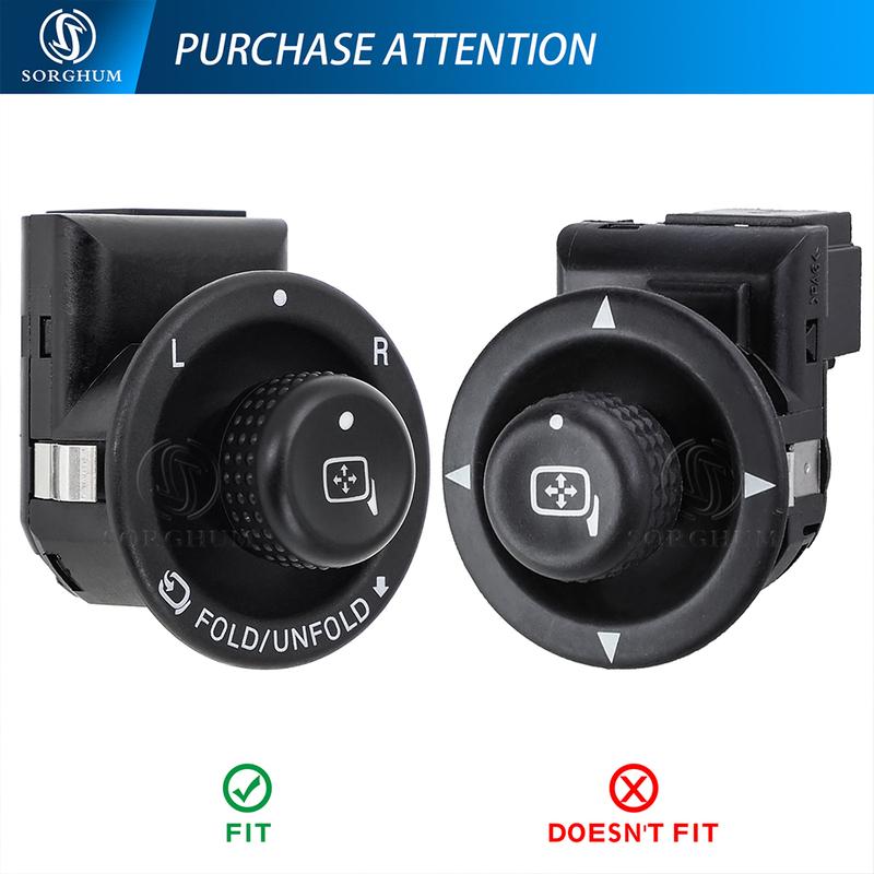 SORGHUM 7L1Z17B676AA Car Fold Adjust Side Rearview Mirror Switch Power Knob For Ford F150 F250 F350 2007 2017 Lincoln Navigator