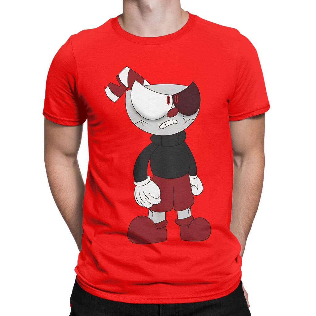 Cuphead Red Poster Graphic 100 Cotton TShirt Cuphead Tops Tees For Unisex