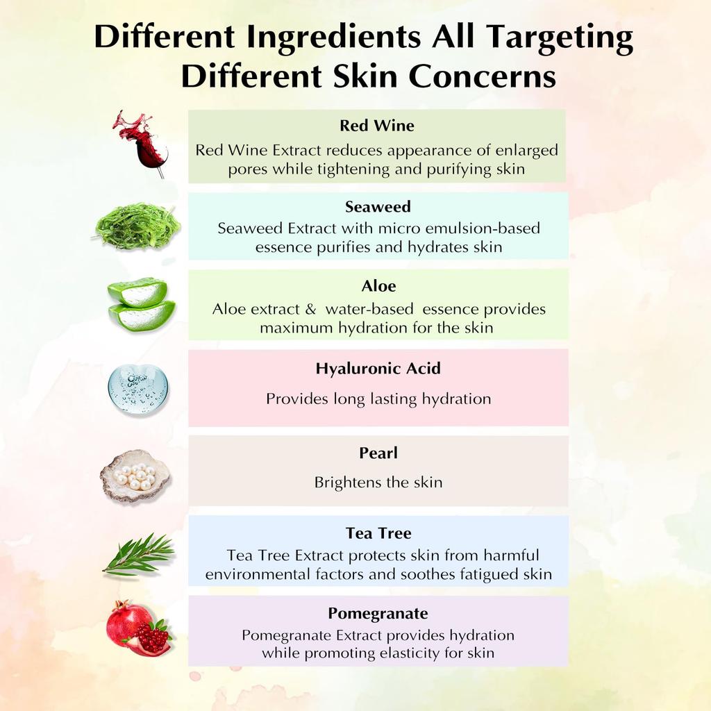 Mască de față tip șervețel Tonymoly Super 7| Pachet de 7|Mască de față tip șervețel pentru piele strălucitoare|Mască facială cu esență| Combo măști tip șervețel