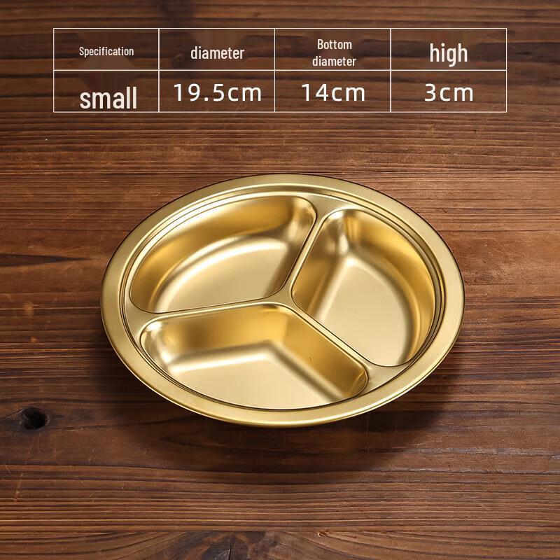 Stainless Steel Divided Lunch Plate