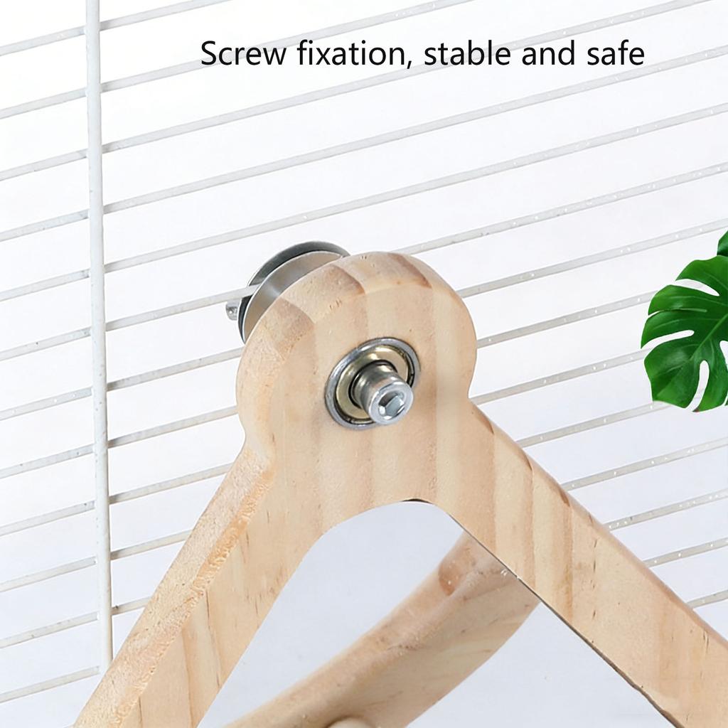 Bird Cage Perch Fun Chewing Swing Toy Smooth For Parakeets Cockatiels And Pet Birds Cage Enrichment