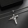 High-End Men's Necklace: Unique Submachine Gun Pendant - 2024 Trendy Hip-Hop Accessory.