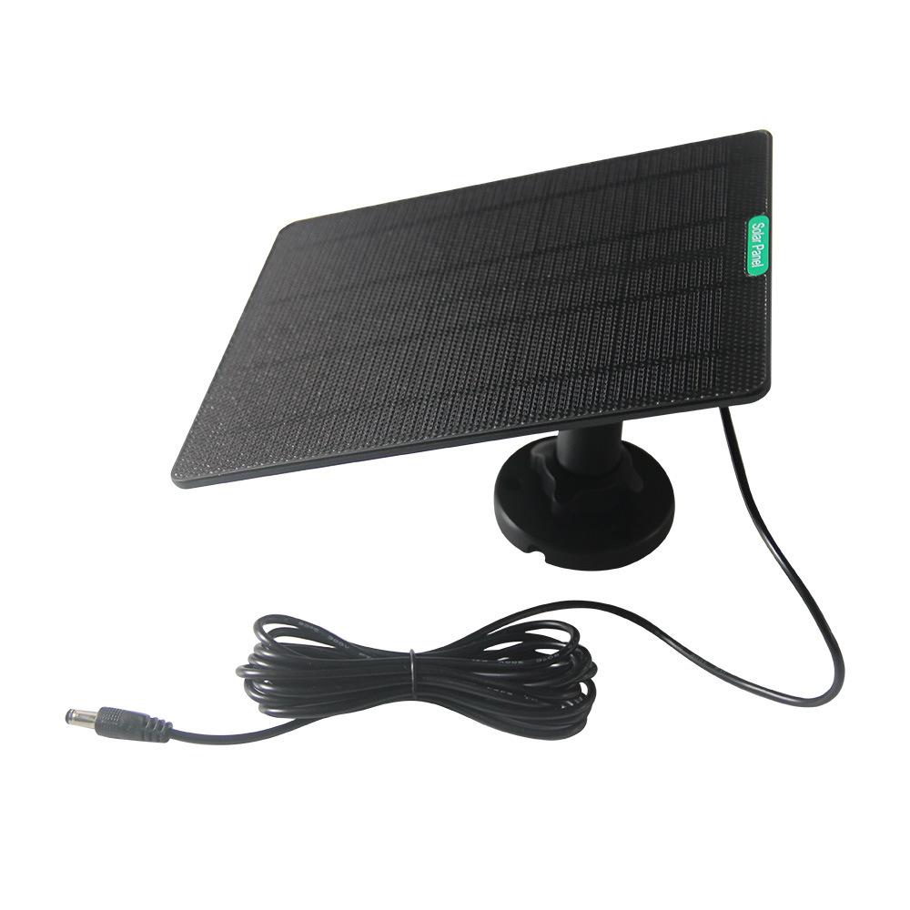 Portable 5W Solar Panel for Security Cameras - 360° Adjustable with USB C/DC Output, Compatible with Eufy Blink Reolink