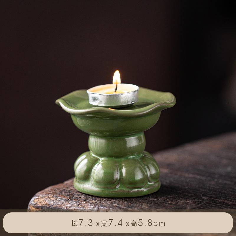 Retro Ceramiczna Lampa Olejna Budda Domowa Lampa Przednia Stały Uchwyt na Lampę Maślaną Lampa na Paliwo Płynne do Dekoracji Domu