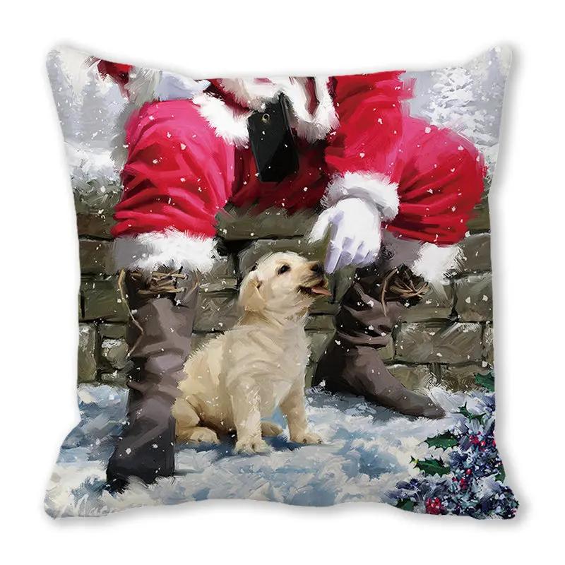 Christmas Decoration Pillow Case Sofa Cushion Cover Bedroom Room Dormitory Home   New Year Gift