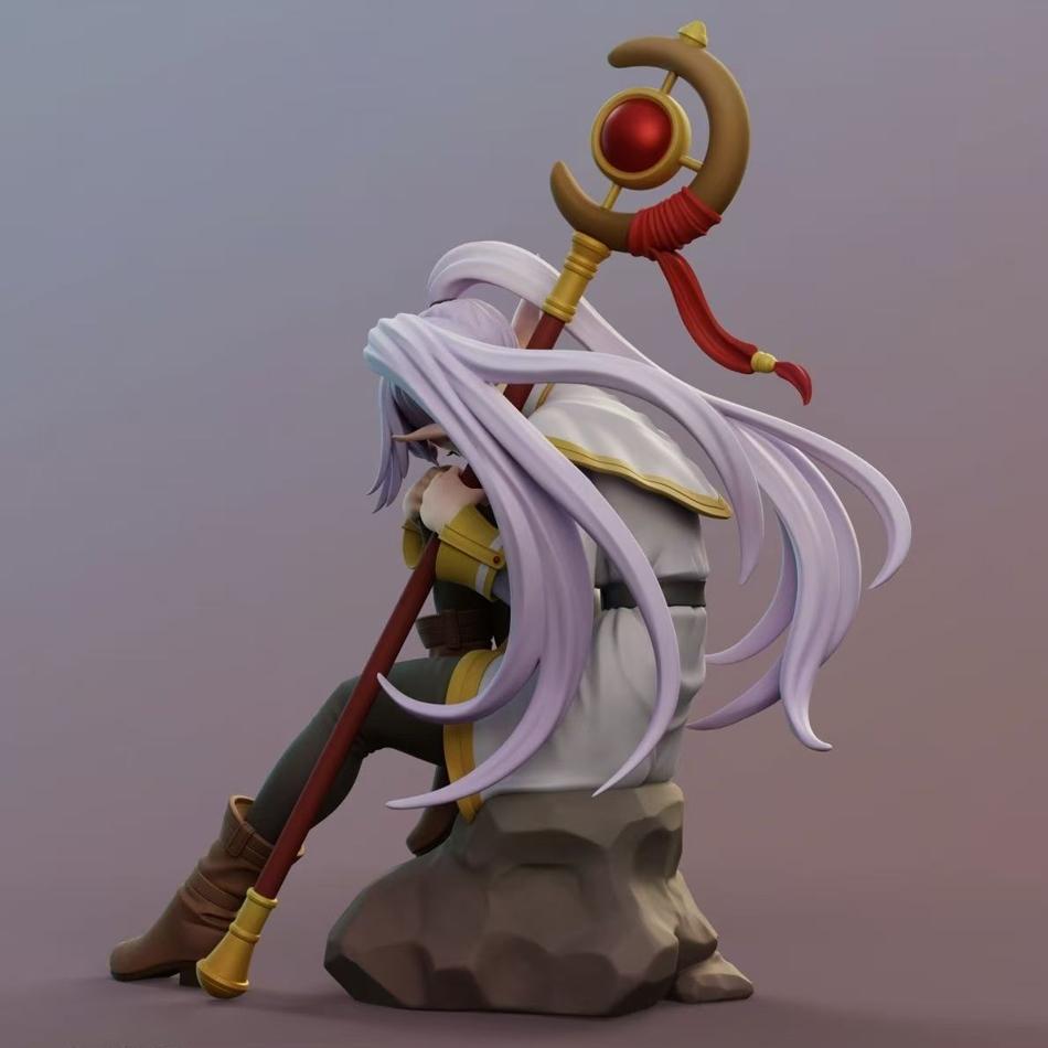 13-21cm Frieren Figure Frieren At The Funeral Figures Super Kawaii Cartoon Action Pvc Statue Cute Models Collection Dolls Gifts